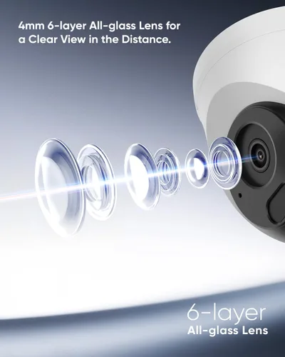 Miniatura 5 de SANNCE Cámara de seguridad 2K 3MP Super HD PoE Dome – Visión nocturna IR dual de 100 pies, detección de humanos y vehículos, IP67 resistente a