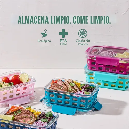 Miniatura 2 de Ello Duraglass - Juego de preparación de comidas de 3.4 tazas, 10 piezas, 5 paquetes - Juego de recipientes de vidrio para almacenamiento de Huerto