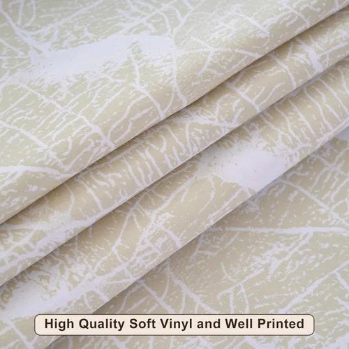 Miniatura 6 de LIBERECOO Mantel de vinilo resistente con reverso de franela, mantel de plástico impermeable a prueba de aceite, resistente a las manchas, lavable