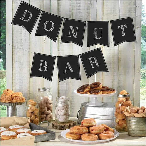 Miniatura 2 de Banderines decorativos de papel de pizarra personalizados, 6 x 7 pulgadas con cordel de 15 pies (24 piezas), juego de banderines reutilizables