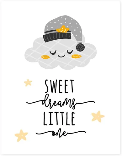 Miniatura 19 de Andaz Press Póster de decoración de pared para habitación de niños con sueños escandinavos, 8.5 x 11 pulgadas, gráfico del alfabeto, paquete de 1