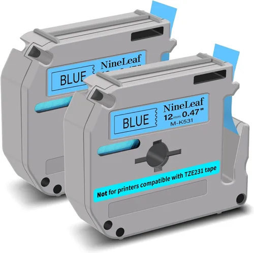 Miniatura 29 de NineLeaf Cinta de etiquetas de repuesto compatible para Brother P-Touch M-Tape M521 MK521 M-K521 funciona con Ptouch PT-M95 PT-90 PT70 PT-65 PT85