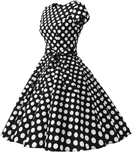 Miniatura 99 de Dressystar - Vestidos clásicos de fiesta con mangas casquillo, estilo Rockabilly y retro de la década de 1950