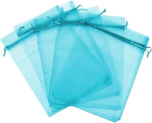 Miniatura 15 de Boshen 100/200 bolsas de organza transparentes para regalos y dulces, bolsas de malla para joyas con cordón al por mayor para detalles de bodas