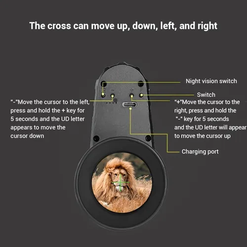 Miniatura 5 de Gafas monoculares de visión nocturna montadas en la cabeza con correa elástica para la cabeza, aumento predeterminado 7X, equipo NVG rango de 1148