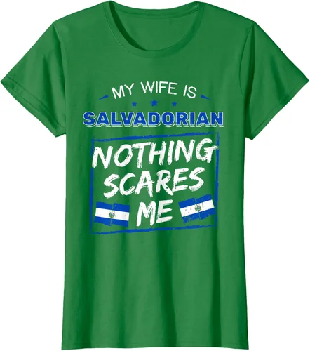 Miniatura 46 de Camiseta con la bandera de raíces salvadoreñas de El Salvador My Wife Is Salvadoran Roots, Negro