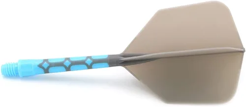 Miniatura 2 de CUESOUL ROST T19 - Astil y vuelos de dardos integrados en forma de gran ala, gris, 33mm - Di adiós a los vuelos de dardos que se caen con eje azul