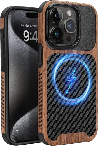 Miniatura 47 de Funda magnética ZZDZZ compatible con iPhone 14 Plus [Compatible con Magsafe] Diseño de cuero premium TPU híbrido a prueba de golpes (Negro)