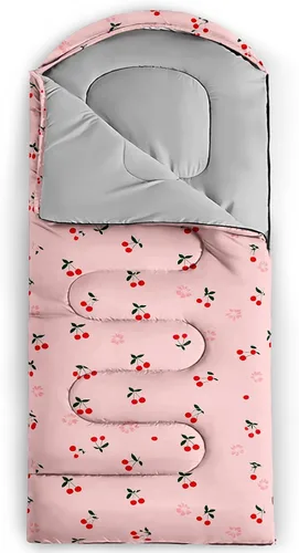 Miniatura 6 de AILONEN Saco de dormir de campamento con escamas de sirena para adultos y adolescentes, ligero y resistente al agua, 3 estaciones, clima cálido