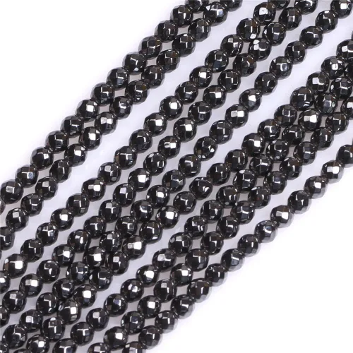 Miniatura 8 de JOE FOREMAN Cuentas de hematita negra de 0.157 in para hacer joyas, piedras preciosas naturales semipreciosas, redondas de 15 pulgadas