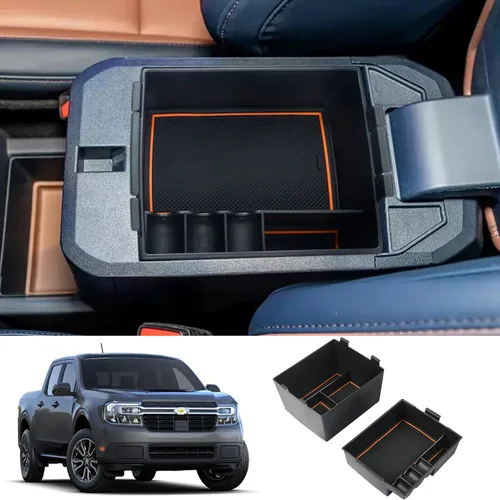 Miniatura 7 de LUWU Bandeja organizadora de consola central para camioneta Ford Maverick 2023 2022 2023 Maverick XLT caja de almacenamiento para reposabrazos 2023
