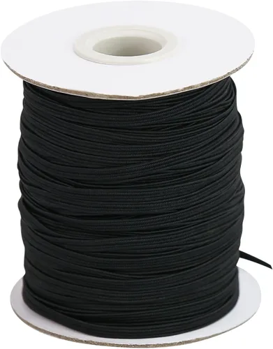 Miniatura 13 de Banda elástica plana para costura, 1/4 de pulgada, 50 yardas de alta elasticidad, cuerda elástica blanca, carrete elástico de punto para coser Blanco