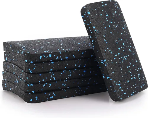 Miniatura 9 de Almohadillas para cinta de correr, tapete para equipo de ejercicio con goma de alta densidad para proteger suelos de 3.94 x 3.94 x 0.5 pulgadas
