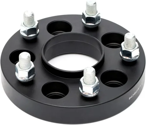 Miniatura 6 de Espaciadores de rueda centrados en el cubo forjados negros 5x114 1 pulgada con pernos 14x1.5 de 71.5mm de diámetro de buje Compatible con Dodge de 5