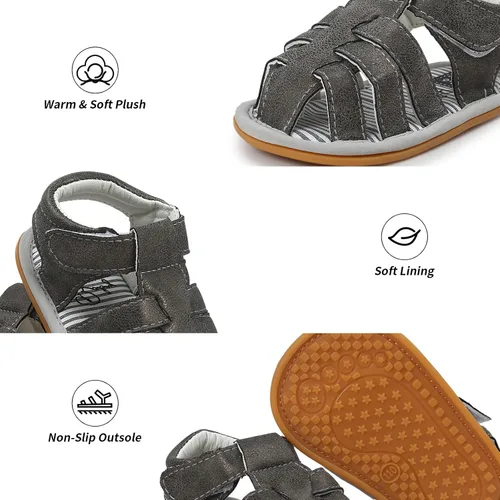 Miniatura 2 de Sandalias para bebé niña niño, suela antideslizante suave de primera calidad, sandalias de bebé para bebé, zapatos de playa casuales de verano