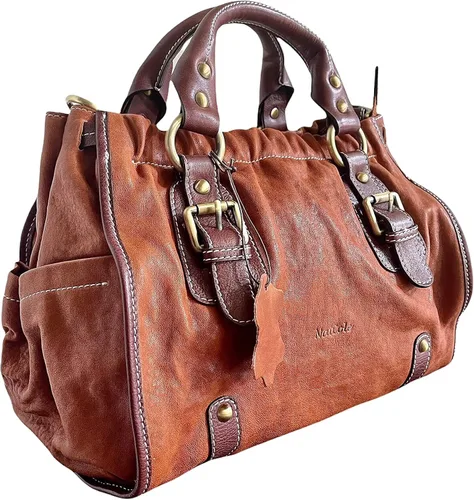 Miniatura 3 de NatCole Bolso de piel de becerro con una cartera a juego, Marrón