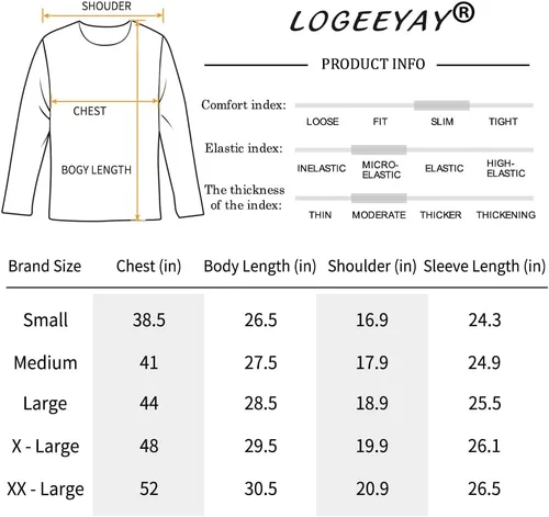 Miniatura 5 de LOGEEYAR Camisa polo de moda para hombre, de manga larga, ajustada, Henley, ropa de algodón piqué