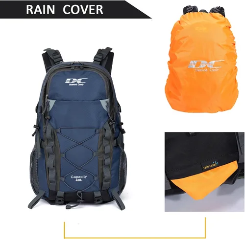 Miniatura 5 de Diamond Candy Mochila de Senderismo Impermeable para Hombres y Mujeres, Mochila Ligera de Día para Viajes y Campamento Waterproof Azul real