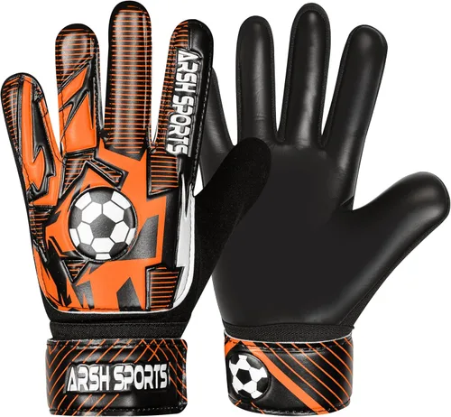 Miniatura 10 de Guantes de portero de fútbol para niños, guantes de portero para jóvenes niños y niñas con palma de látex de 4MM, antideslizantes, protección doble