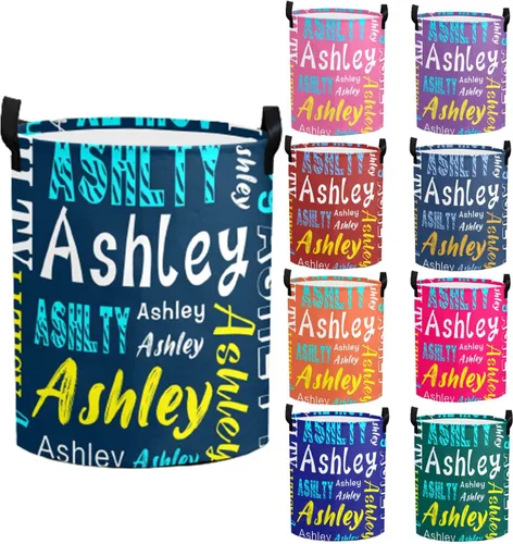 Miniatura 14 de Cesta de lavandería personalizada con nombre, cesta de lavandería plegable con asa para baño, sala de estar, dormitorio Color: 13
