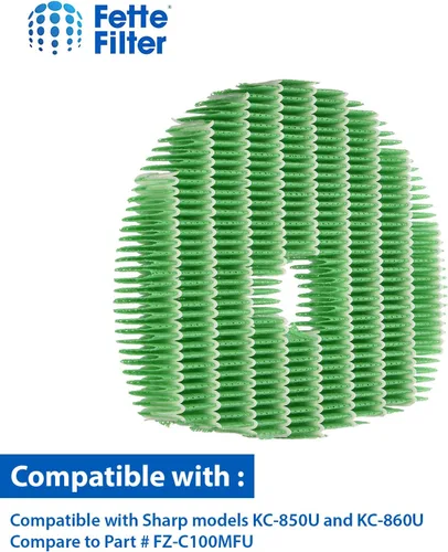 Miniatura 5 de Fette Filter - Filtro humidificador de repuesto compatible con filtro de aire/humidificador Sharp KC-850U, KC-860U, KC-C70U, KC-C100U, KC-C150U