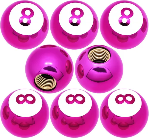 Miniatura 71 de 4 piezas tapas de vástago de válvula de neumático estilo bola 8, cubiertas universales de vástago de válvula de neumático con núcleo de cobre a