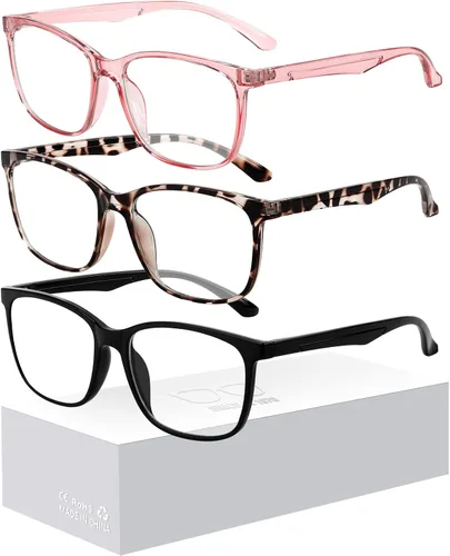 Miniatura 13 de Oilway - Paquete de 3 lentes de bloqueo de luz azul para hombres y mujeres, para computadora, lectura, juegos, televisión, teléfonos, antifatiga