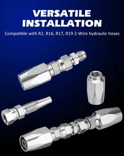 Miniatura 6 de SPARKWHIZ Kit de reparación de manguera hidráulica, 3/8" de diámetro interior reutilizable, accesorio de reparación hidráulica reutilizable de 2