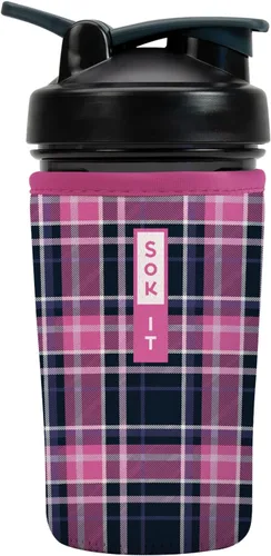 Miniatura 19 de Sok It BotlSok Botella Mezcladora de Proteínas con Funda Aislante de Neopreno (Floral Abstracto, Se Ajusta a Mezcladoras de 24oz)