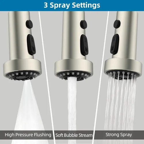 Miniatura 3 de Reemplazo universal de cabezal de grifo de cocina con 15 adaptadores compatible con estándar americano/Kohler/Moen/Delta, cabezal rociador de grifo