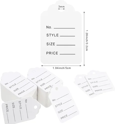 Miniatura 4 de Honoson 2006 piezas de etiquetas de precio para ropa con pistola, incluye 1 pistola para etiquetas de precio de prendas con 5 agujas de acero, 500