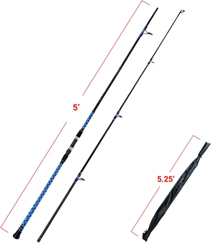 Miniatura 2 de Fiblink Surf – Caña de pescar portátil giratoria de carbono de 2 piezas/3 piezas/4 piezas, para surf, de 9'/10'/11'/12'/15