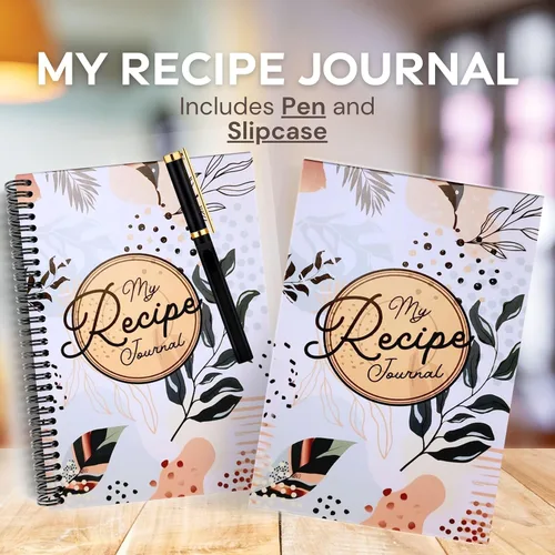Miniatura 2 de Performore Diario de recetas encuadernado en espiral, 100 páginas en blanco, tamaño carta de 8.5 x 11 pulgadas, incluye bolígrafo y funda, crea tu