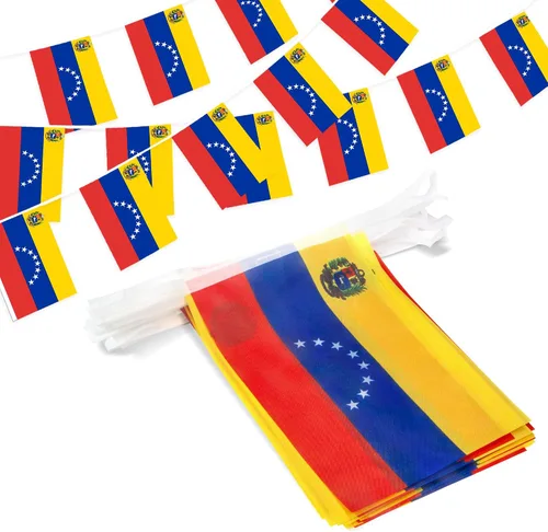 Miniatura 27 de Anley Bandera de cuerda de Perú, banderas de banderín, eventos patrióticos 28 de julio Día de la Independencia peruana decoración para bares