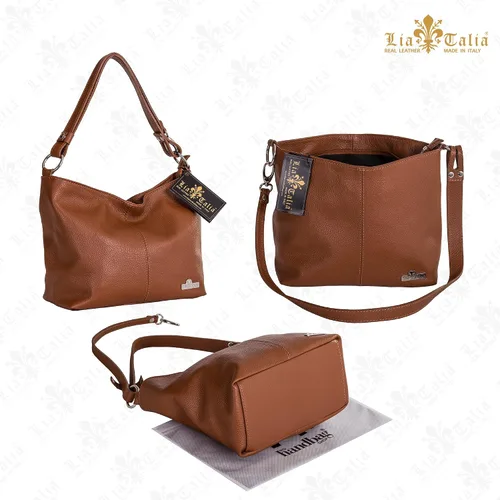 Miniatura 5 de LiaTalia Bolso Hobo de cuero italiano genuino para mujer bolso de mano de correa larga ajustable EMMY