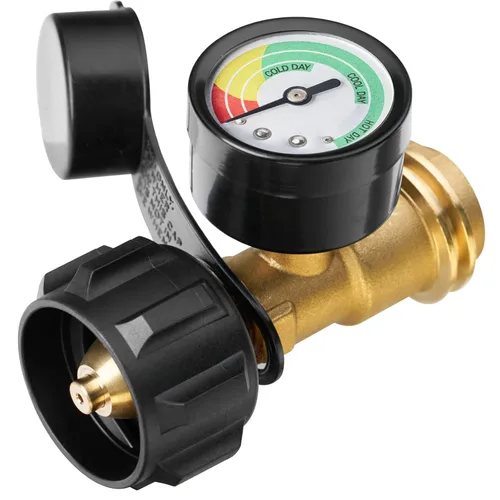CALPOSE Indicador de nivel de tanque de propano, codificado en 3 colores, universal para cilindro, parrilla, calentador, caravana y más, indicador