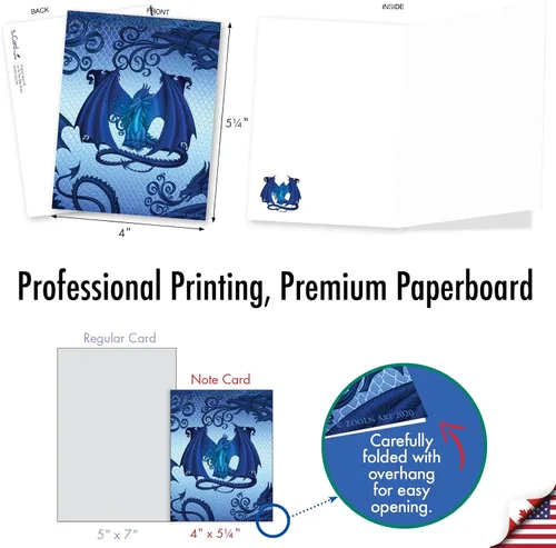 Miniatura 6 de The Best Card Company - 20 tarjetas de notas en blanco con monograma de colores surtidos, caja personal estacionaria a granel de 4 x 5.12 pulgadas