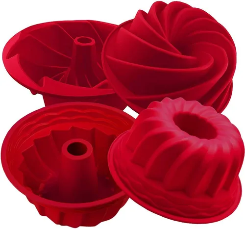 IELEK - Molde de silicona con forma de flor antiadherente para tartas, gelatinas, pan, tubo para hornear pasteles, gelatinas, gelatina, pan, Para
