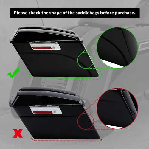 Miniatura 3 de XMT-MOTO Extensión de bolsa de sillín estirada de 4 pulgadas para Harley Davidson 1994-2013, todos los modelos Touring, incluyendo road glide, road