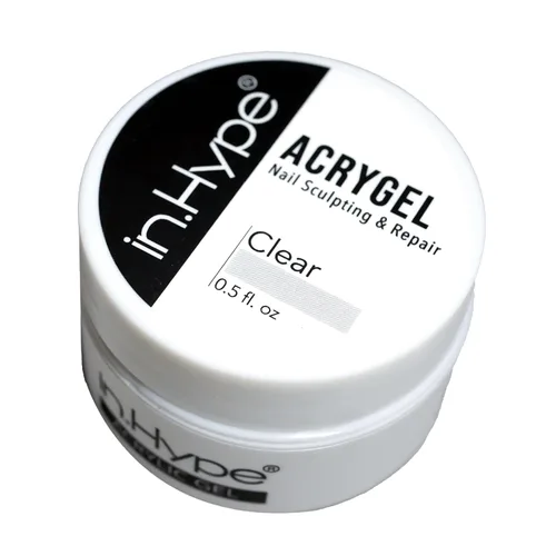 IN.HYPE Acrygel Polygel - Nueva fórmula, textura suave sin granos, gel constructor profesional para extensiones y superposición de uñas, gel de