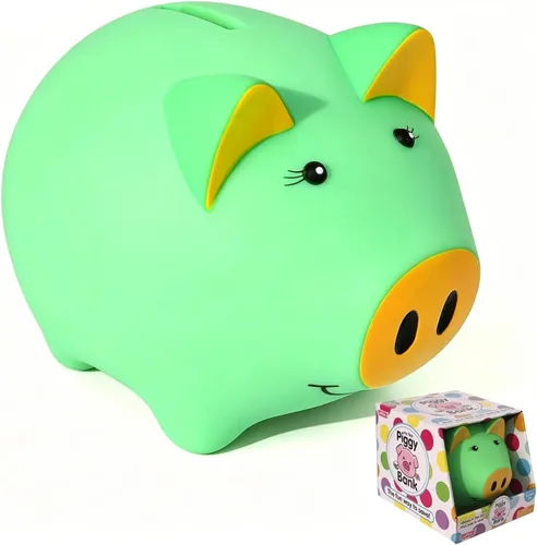 Miniatura 14 de Alcancía Mágica para Niños y Adultos - Banco de Dinero de Plástico Irrompible con Cerradura, Banco de Monedas que Brilla en la Oscuridad - Regalo