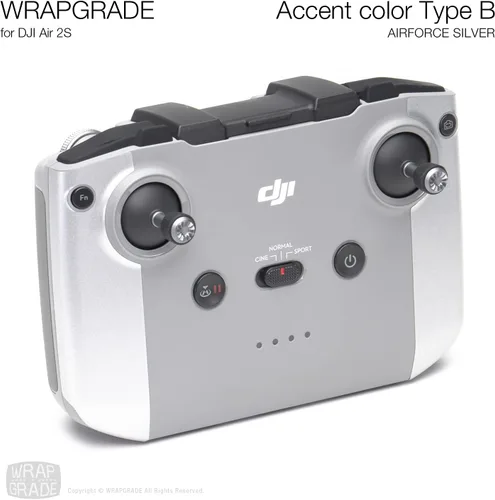 Miniatura 4 de WRAPGRADE Funda compatible con DJI Air 2S Color de acento B (Airforce Silver)
