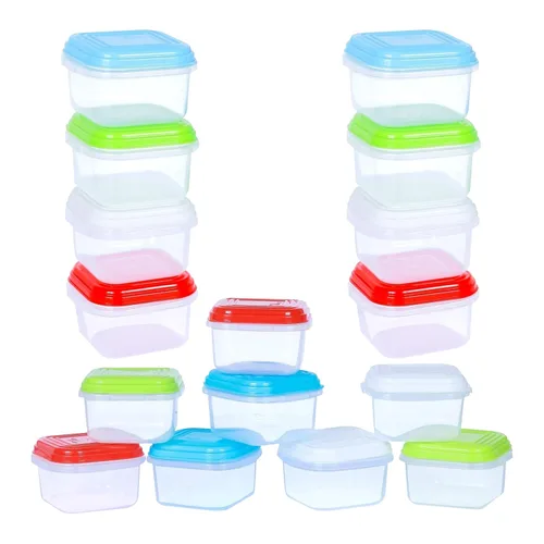 Miniatura 12 de ARSUK Paquete de 8 recipientes de comida para bebés de 4 onzas con tapas, tarros de plástico reutilizables para aperitivos, puré y aderezos