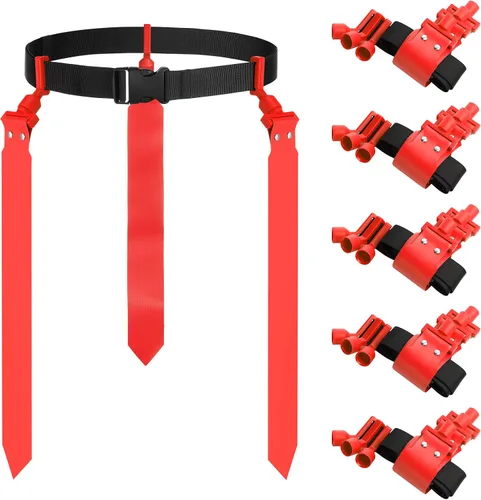 Miniatura 11 de Junkin 6/10 jugadores bandera fútbol conjuntos ajustables cinturones de fútbol y banderas para jóvenes, adolescentes, niños, adultos, jugadores