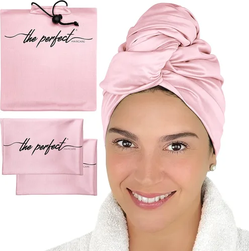 Miniatura 11 de THE PERFECT HAIRCARE Curly Hair Girls Juego de Toallas de Microfibra para Plopping - Envoltorio Anti-encrespamiento Sedoso y Suave para Secar