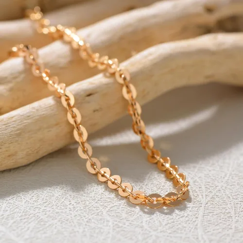 Miniatura 6 de Dremmy Studios Pulsera de oro para mujer, chapada en oro de 18 quilates, delicado clip de circonita cúbica, disco de moneda, estrella, cable