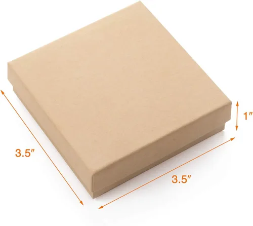 Miniatura 3 de GEFTOL Cajas de regalo de joyería, paquete de 96 cajas de joyería de cartón de 3.5 x 3.5 x 1 pulgadas, pequeñas cajas de regalo para joyas, aretes