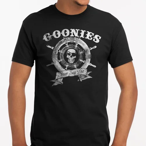 Miniatura 3 de Ripple Junction The Goonies - Camiseta de manga corta para hombre, Captain's Wheel Never Say Die, cita de la comedia de 1980, con licencia