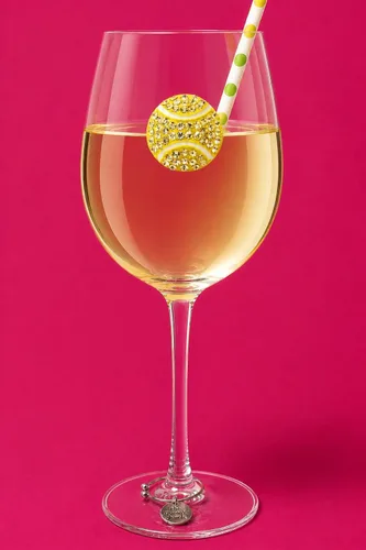 Miniatura 2 de THE QUEENS' JEWELS Copa de vino con tallo con joyas de pelota de tenis, 21 onzas, regalo único para mujeres, cumpleaños, lindo, divertido, sin
