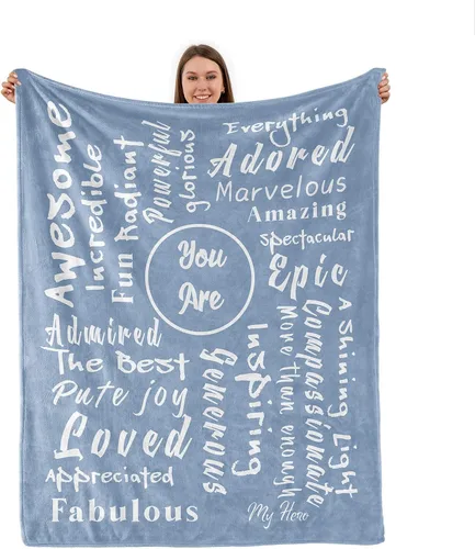 ZHSHWAT Regalos inspiradores para mujeres, regalo de cumpleaños para el día de la madre, regalo para amigos, mantas inspiradoras You are Awesome